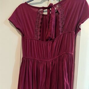 Joyfolie Burgundy Lace Dress for Kids